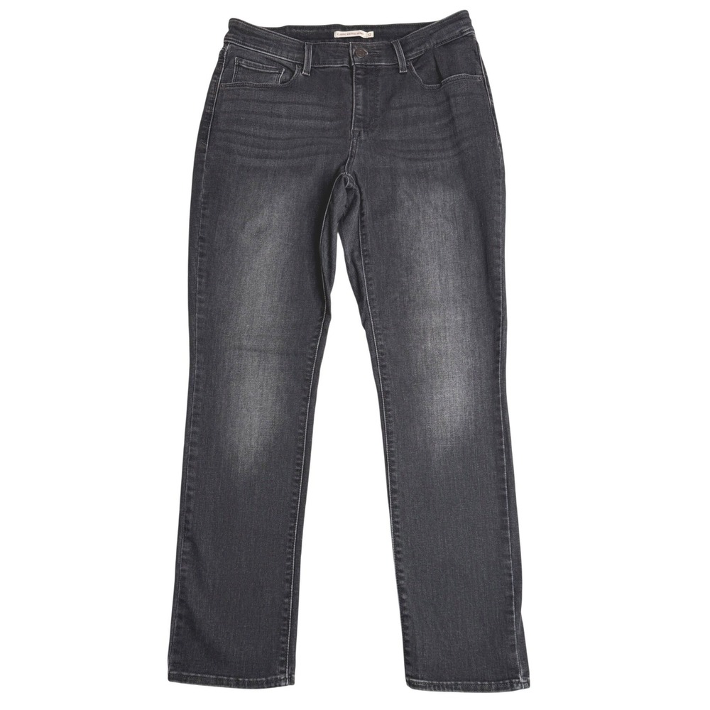 Levi's Classic Mid Rise Skinny Dark Wash Denim Jeans Gray Black Womens 12/31x30